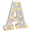 JANDEI - Lettere LED, Numeri Luminosi, Figura a Cuore, 22cm, con Luce Calda per Decorazione e Atmosfera, Luci Notturne Scrivania, Compleanni, Matrimoni, Vetrine. Funzionano con batterie AA (A)