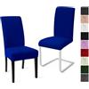 Eozakavod Coprisedie con Schienale 2PCS, Universale Fodere Coprisedie Moderno Coperture per Sedie Coprisedia Elasticizzato Lavabile Estraibile Copertura della Sedia Coprisedia per Hotel,Ristorante(Blu,2PCS)-C