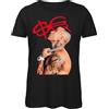 Bughyprint Tshirt Maglia Maglietta Cotone Donna Casual Girocollo Casual Sfera EBBASTA SFERAEBBASTA Tour 2025, L