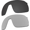 EZReplace Lenti di ricambio per occhiali Oakley Sutro Lite OO9463 (lenti polarizzate), compatibile con montatura Oakley Sutro Lite (nero carbonio+argento metallico), Nero di carbonio e argento del