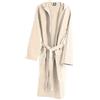 Viterbo Biancheria Accappatoio Uomo Donna Unisex - Nido D'Ape Piquet - 100% Cotone Cappuccio Tasche Laterali Lancetti Home Tortora (L)
