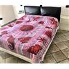 Seamar Copritutto Copridivano Grande Papeete 100% cotone Copriletto 200x230cm Telo Mare (Fucsia)