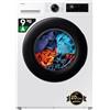 Samsung Lavatrice Slim Crystal Clean WW90DG5G34AEET Libera installazione, 9 Kg, Wifi, Ecobubble, Vapore, Carica Frontale, 60l x 85h x 48p cm