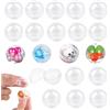 HJYDGJ 120 palline trasparenti in plastica da riempire, sfere in acrilico trasparenti, per fai da te, in plastica, piccole capsule rotonde, contenitori trasparenti