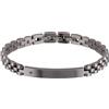 Breil, Collezione Black Diamond, Bracciale Uomo in Acciaio Colorato IP Gun, con Diamante Naturale, Pratica Chiusura a Moschettone, Idee Regalo Uomo, Lunghezza Regolabile 17.5-22 cm, Grigio
