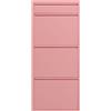 Kare Design scarpiera Caruso 3 plus 1, rosa, 3+1 anta basculanti per max. 6 paia, conservazione oggetti, salvaspazio, 115x50x15cm, corridoio, ingresso, stile minimalista, design e praticità