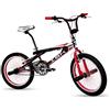 IBK Bici BMX da 20'' pollici, bicicletta Freestyle leggera, Sistema Sterzo Rotore a 360°, poggiapiedi, paracatena, ruota libera, monovelocità, verde, rossa, blu (Rosso)