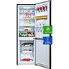 CHiQ Frigorifero Combinato FBM228NE4DE 228 Litres(158+70) Frigo ventilato e Congelatore No Frost con dispenser d'acqua,Inox scuro,Classe energetica E,12 anni di garanzia sul compressore