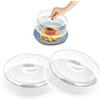 KOTARO 2 Pezzi di Coperchio microonde senza bpa per riscaldare gli alimenti - Coperchio per microonde perfetto per proteggere i piatti alimentari - Coperchio per microonde antischizzo con diametro di 24 cm