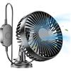 BORDEAG Ventilatore per Auto 12V, Ventilatore Auto, Mini Ventilatore Portatile USB, 360 ° Ricaricabile Ventilatore Da Tavolo Silenzioso, per Campeggio, SUV, Camper, Auto
