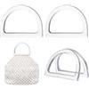 PH PandaHall 4pz Manico per Borsa a Forma di D, Manici per Borse in Resina Trasparente Manici Decorativi per Borse di Ricambio per Borsa Uncinetto Macramè Borsette Spiaggia Tela Portafogli 12x8.5cm