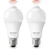 DiCUNO E27 lampadina sensore di movimento PIR, 12W LED PI-Sensor sostituisce 100W, Bianco freddo 5000K, 1100LM, Angolo di emissione 120°, E27 lampadina sensore di luce LED, Non dimmerabile, 2 Pezzi