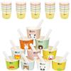 Yanghad Coppette Gelato Usa e Getta,Carta Coppette per Gelato, Coppe Gelato in Carta10 Modelli di disegno Usa E Getta Ciotole Di Carta per Torte, Dessert, Frutta, Zuppa 50/100PCS (50)
