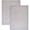 NELLA BIAGINI Tappeto Bagno, Set da 2, Tappetino Doccia, Assorbente, Lavabile, 50x70 cm, 100% Spugna di Cotone, 700 gr/mq, Resistente, Elegante. Modello: Minerva