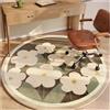 Ergocar Bomisian Style Round Carpet Retro Carpet Ultra-Sottile Morbido Antiscivolo Lavabile Adatto Per Camera Da Letto, Ingresso, Sala Da Pranzo, Dormitorio Per Famiglie