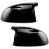 Asasytal Coperchio Dello Specchio Laterale, Ricambio per Specchietto Retrovisore Compatibile con F15 X5 F16 X6 F25 X3 F26 X4 2014-2018 Cappuccio Retrovisore, Nero Lucido, 2 Pezzi