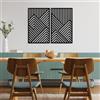 Wallity Hanah Home Elegante accessorio decorativo da parete in metallo nero (2 pezzi), 70 x 43 cm, 100% metallo, spessore 1,5 mm, facile da montare, perfetto per arredamento moderno
