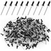 Kayqbonke 200 Pezzi Rivetti Alluminio, 4 mm X 10 mm Rivetti Ciechi Alluminio, Rivetti Alluminio Neri Rivette Lunghe, Rivetti a Strappo in Alluminio per Edifici, Navi, Auto e Mobili