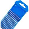 TEN-HIGH Elettrodi in tungsteno TIG, 2% di cerium, WC20 (grigio), 2,4 mm x 175 mm di 10 pezzi per confezione