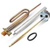 DOJA Barcelona | Kit di Resistenza al Riscaldamento dell'acqua da 1500 W | Pacchetto Resistenza Curva + Anodo di Magnesio + Guarnizione in Gomma + Vite di Fissaggio + Termostato a Sonda 270mm