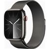 Apple Watch Series 9 Acciaio inossidabile 45 mm (2023) | GPS + Cellular | grafite | Loop in maglia milanese color grafite