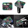 GKKBUFF Adattatore Per Auto Adattatore Bluetooth Per Auto Caricatore USB Per Auto QC3.0 e Type-C PD 7 Colori Retroilluminati a LED Adattatore Bluetooth Per Auto Con Caricatore USB Doppio Per Auto