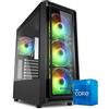 EMCA4 Computer Gaming PC Assemblato Fisso i5 12400f - RTX 3060 12GB - SSD M.2 1TB nvme + SSD 1tb - Ram 32GB DDr4 3200Mhz - B760 - ARGB - Windows 11