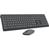 VulTech KM-851W Kit Tastiera e Mouse Wireless Tasti a Forbice Silenziosi click silenzioso Layout Italiano QWERTY Ultraslim Tastierino Numerico, Tasti Multimediali Protezione Liquidi PC/Mac/Linux Nero