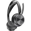 Poly Voyager Focus 2 USB-C-C Headset con adattatore USB-C/A A58JCAA con cancellazione attiva del rumore e tecnologia Acoustic Fence