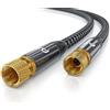 CSL-Computer CSL - Cavo satellitare HDTV da 3 m con Braiding 8k 4k HDTV - 135dB 75 Ohm - F maschio a F - Cavo antenna HDTV - DVB-T2 radio FM DAB DAB DAB