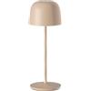 Lumisky Lampada da tavolo touch wireless in alluminio beige LED SOPHIA CREAM bianco dimmerabile H28cm