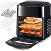 Oyajia Forno elettrico per friggitrice ad aria grande da 15 litri, 220 V senza olio, con 6 modalità di -