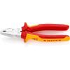 KNIPEX Pinza universale tipo forte cromata isolati con manici rivestiti in materiale bicomponente, collaudati VDE 180 mm, 02 06 180