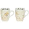 THUN, Set 2 Mug in Porcellana, Linea Elegance, Tazze e Piattini, Idea Regalo per la Cucina, Ø 8.5, 300 ml di Capienza