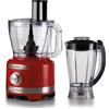 Ariete 1782 Gourmet Pro Moderna, Robot da cucina, Tritatutto 3L, Frullatore 2L, 2 velocità + Pulse, Set di lame + Disco in acciaio inox, Accessorio spremiagrumi, Rosso