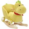 Vidaxl Drago a Dondolo con Schienale in Peluche 60x32x53cm Verde Lime