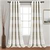 Lush Decor Hygge Geo - Coppia di tende oscuranti per finestra, 213,4 x 132,1 cm, colore: grigio talpa e bianco