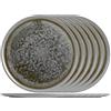H&h set 6 piatti tondi velvet in stoneware cm 32
