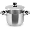 Inoxpran Pentola Classic in Acciaio Inox, 2 Manici, 18x13cm, Con Coperchio
