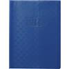 Calligraphe 71302C Copertina a grana grossa Madras Blu - 24x32 cm - 22/100 con Portaetichetta e Segnapagine - PVC Opaco