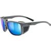 uvex sportstyle 312, occhiali sportivi unisex, protezione laterale removibile, comfort senza pressione e tenuta perfetta, rhino matt/blue, one size