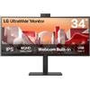 LG Electronics LG 34" 34BA85QE-B Curvo UWQHD HDMI DP USB 3440x1440