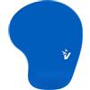 VulTech Tappetino Mouse Pad MP-02B Blu con Poggiapolso, Mouse Pad Ergonomico con Memory Foam, Tocco Morbido e Impermeabile, Supporto per Computer, Ufficio, Base di Gomma Antiscivolo