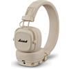 Marshall Major V Cuffie Wireless Bluetooth, 100 ore di riproduzione - Crema