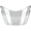 Qpractiko - Secchio ghiaccio trasparente | 12L capacità | Manico ergonomico | Anelli salvagoccia integrati | Per vino e bevande | Riutilizzabile e resistente, Trasparente, 40,5 x 29 x 24,5 cm, Plastic