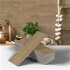 AMOYUN PVC Adesivi Parete, 12 Piastrelle Adesive Pavimento Effetto Legno Autoadesiva Resistente al Calore Impermeabile Backsplash per Cucina Soggiorno Camera Letto 10cm x 30cm