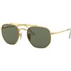Ray-Ban 0rb3648 001 54 Occhiali da Sole, Oro (Gold/Green), Taglia Unica Unisex-Adulto