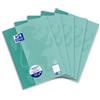 Oxford 400155143 - Blocco scolastico, formato A4, a pois, 80 fogli, colore: verde/blu set da 5