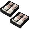 haierdidi Organizer per cassetti, 2 pezzi, 7 celle, Nero