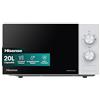 Hisense H20MOWP1 Forno Microonde Con Controllo Meccanico, Capacità 20 L, Potenza 700 Watt Su 5 Livelli, Colore Bianco
